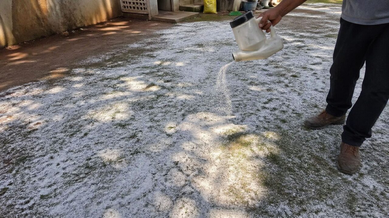 O pó mineral cria uma barreira eficaz contra carrapatos sem usar veneno