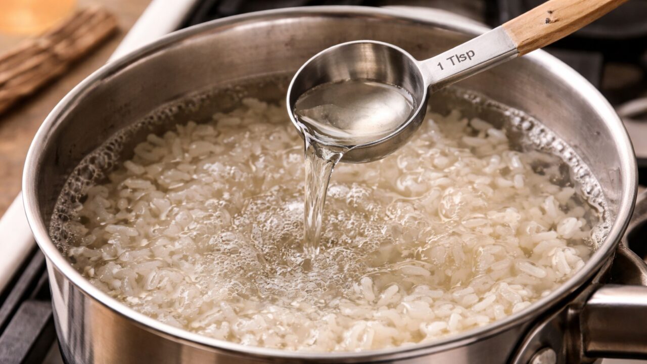 Adicionar vinagre na água do arroz para que serve e por que esse hábito está se espalhando