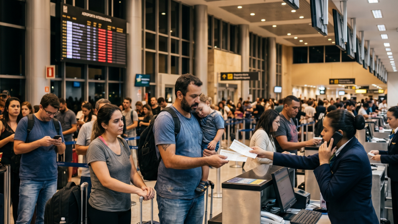 O que diz a lei se o voo atrasar ou for cancelado sem aviso prévio da companhia?