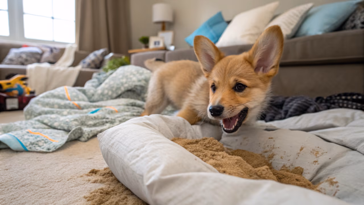 O que significa o cachorro “cavar” o sofá ou a cama