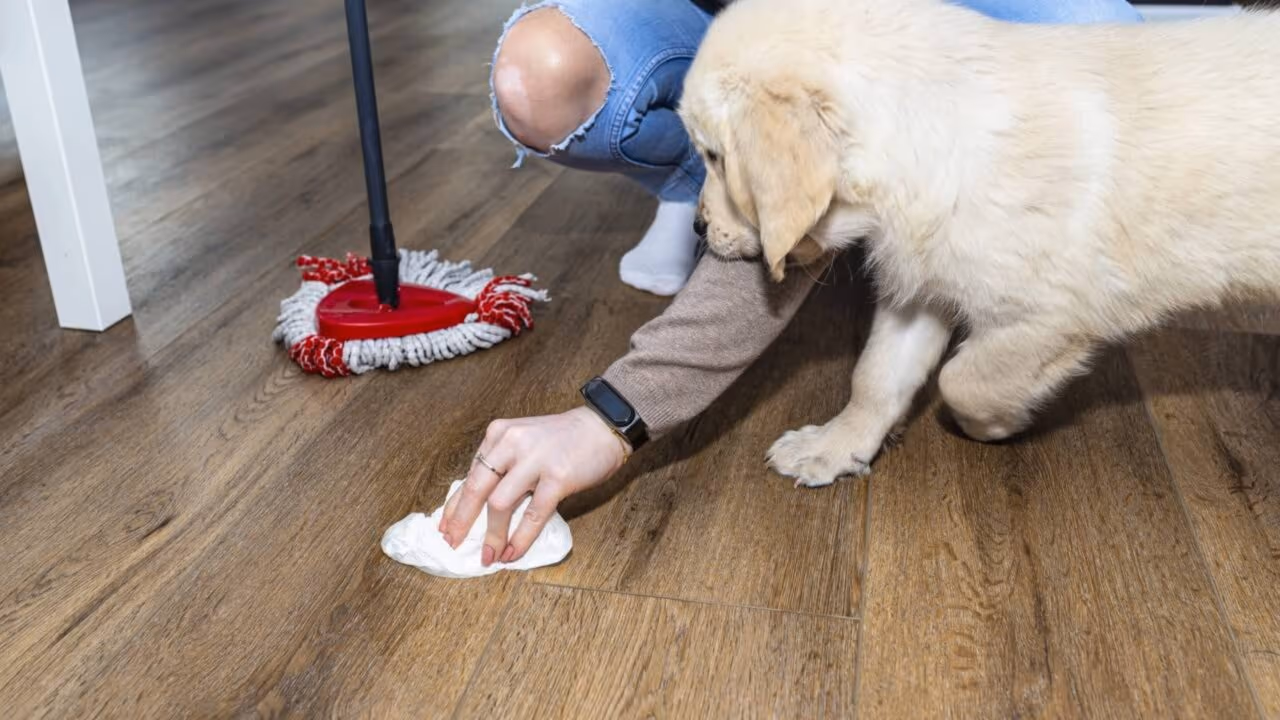 O segredo da mistura para tirar cheiro de xixi de cachorro do tapete