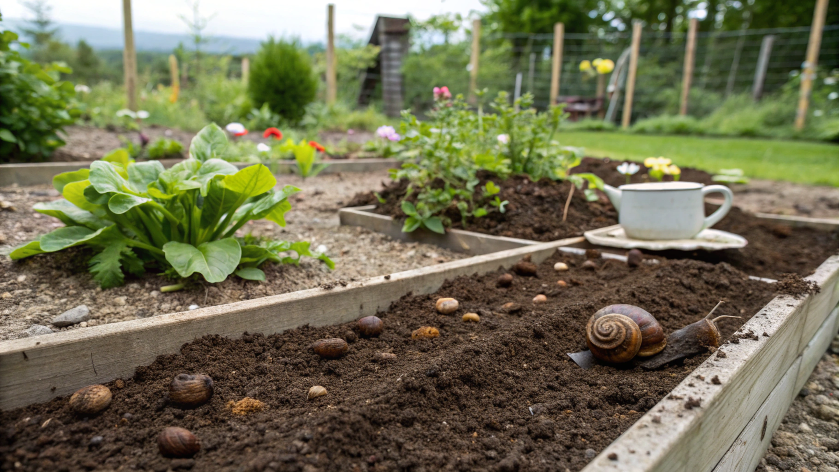 Como usar borra de café para afastar caracóis e lesmas do seu canteiro