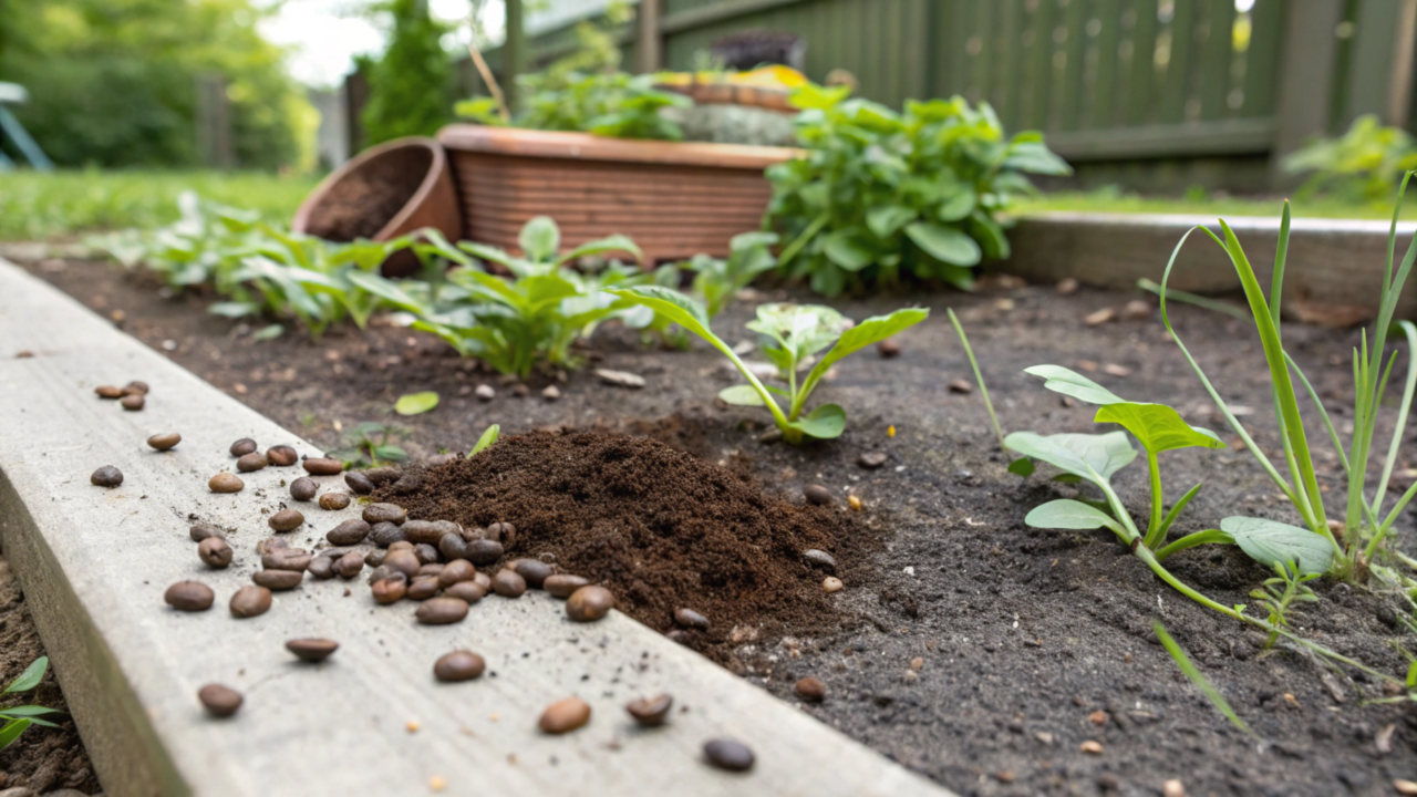 Como usar borra de café para afastar caracóis e lesmas do seu canteiro
