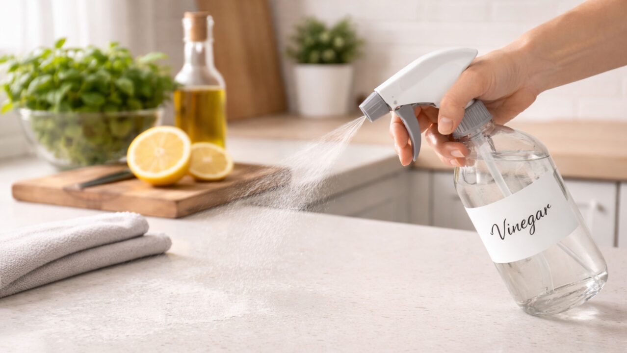 Como usar vinagre na limpeza para eliminar manchas e odores sem prejudicar o ambiente