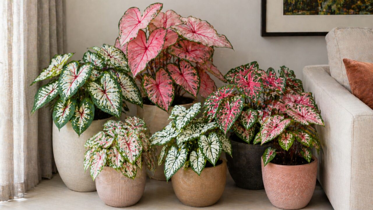 4 espécies de caladium para ter em casa e transformar qualquer ambiente com folhas coloridas