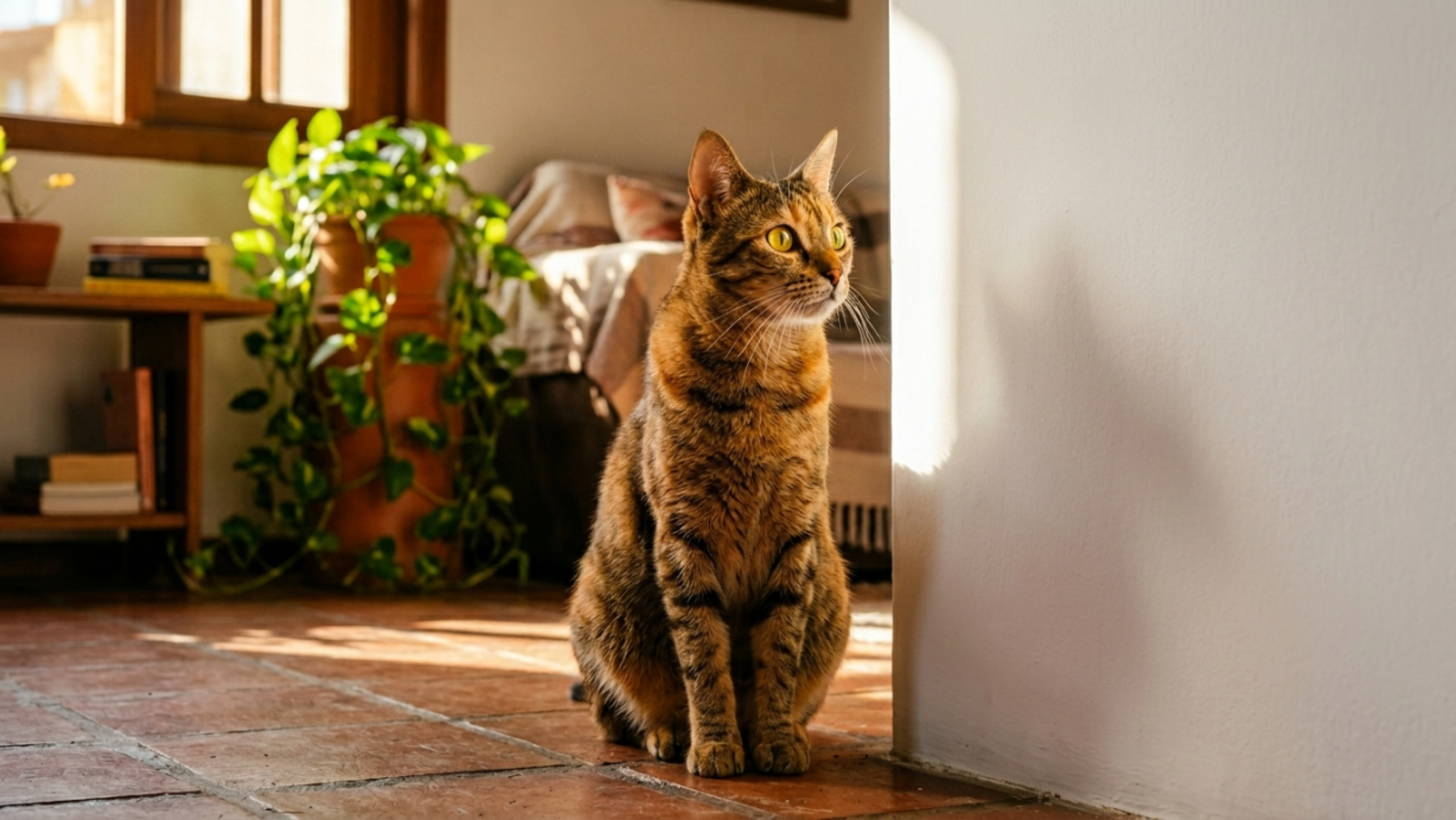 Entenda por que seu gato fica “congelado” olhando para um ponto vazio da parede