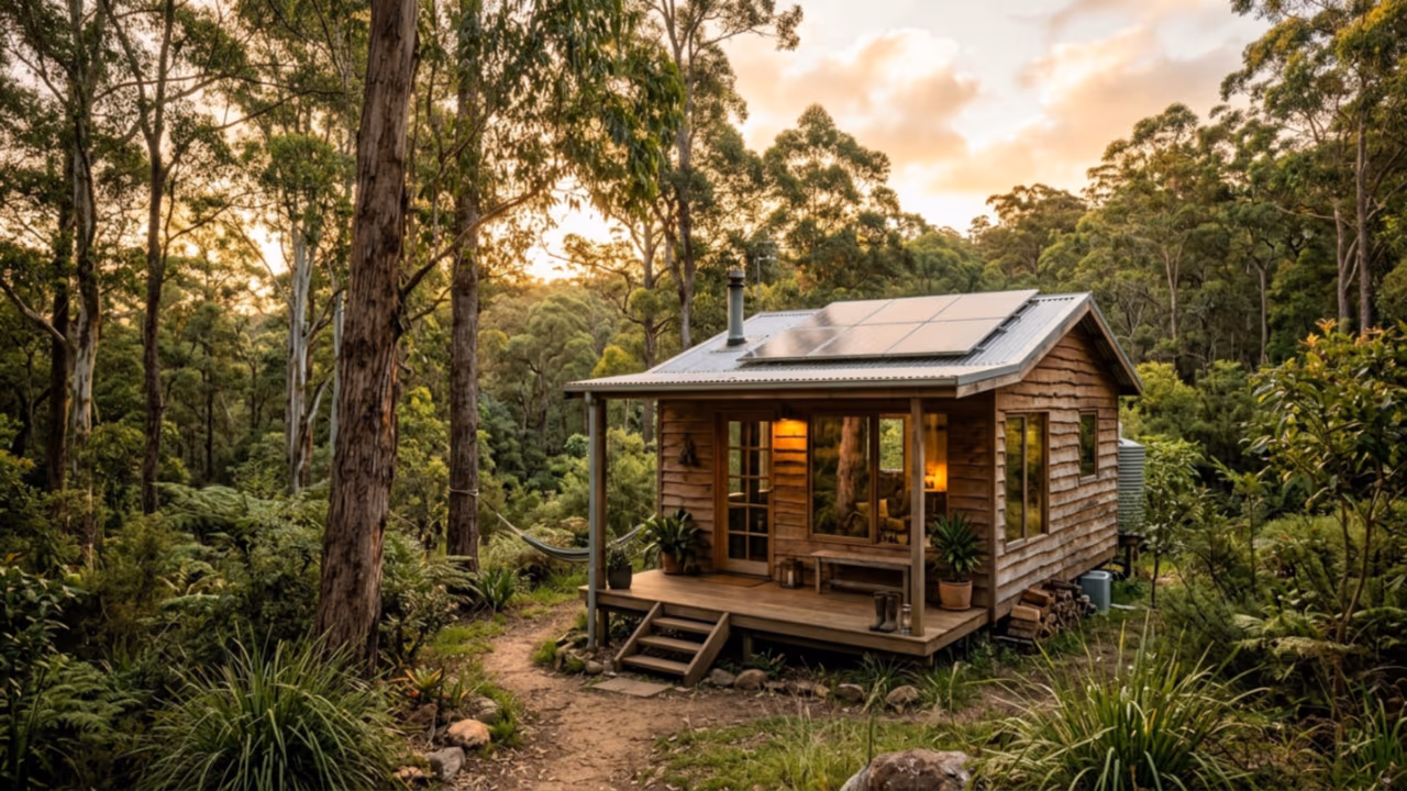 A cabana que você mesmo pode construir e transformar um lugar vazio em um espaço aconchegante