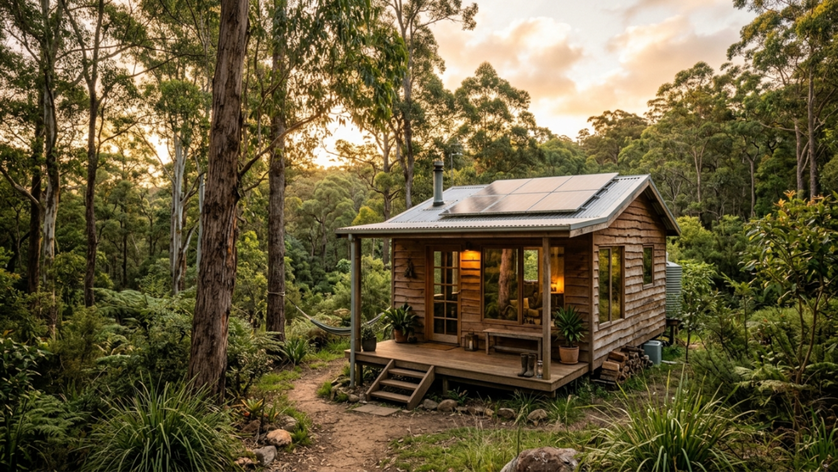 A cabana que você mesmo pode construir e transformar um lugar vazio em um espaço aconchegante