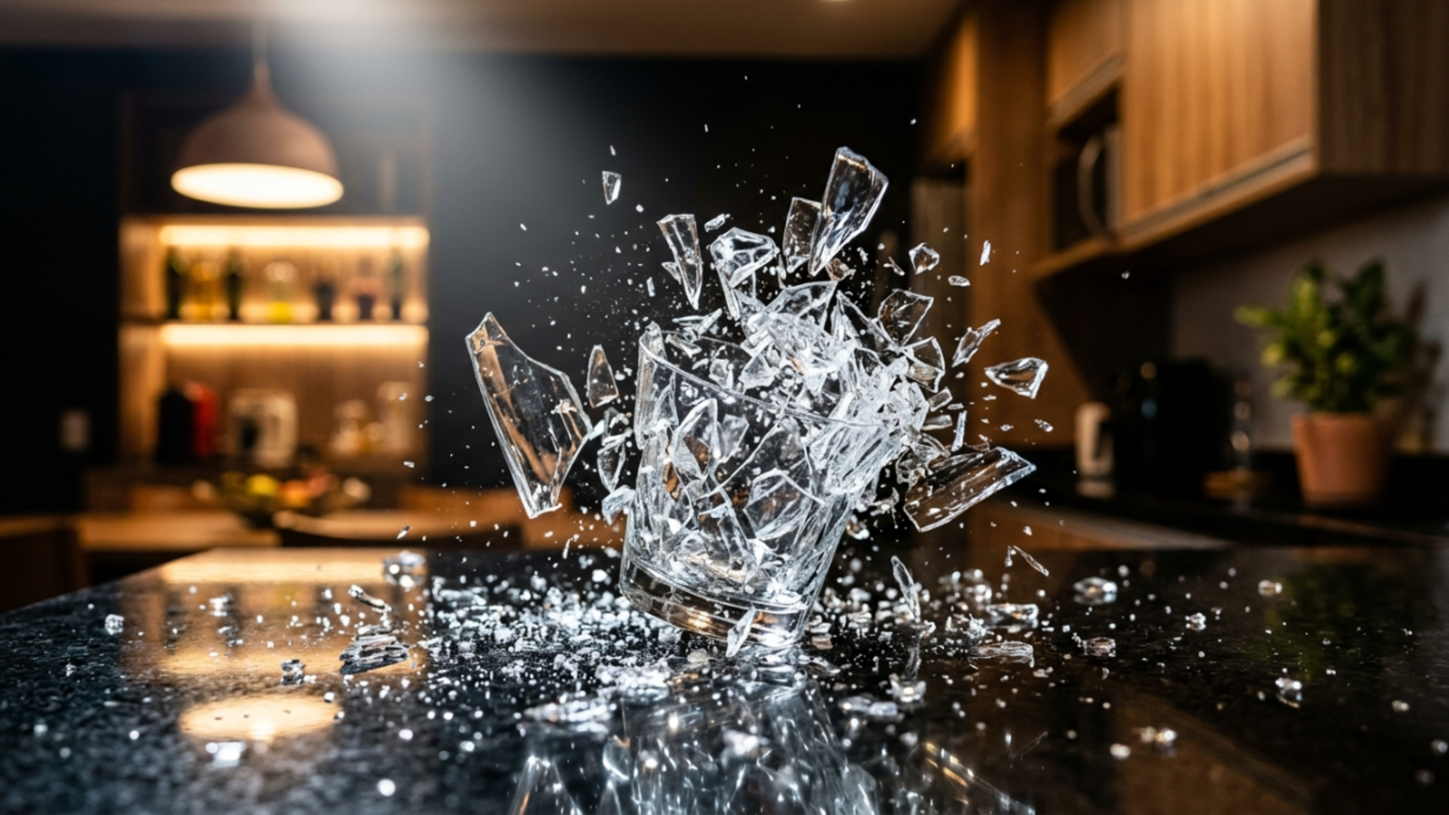 O que significa quando um copo de vidro quebra sozinho do nada