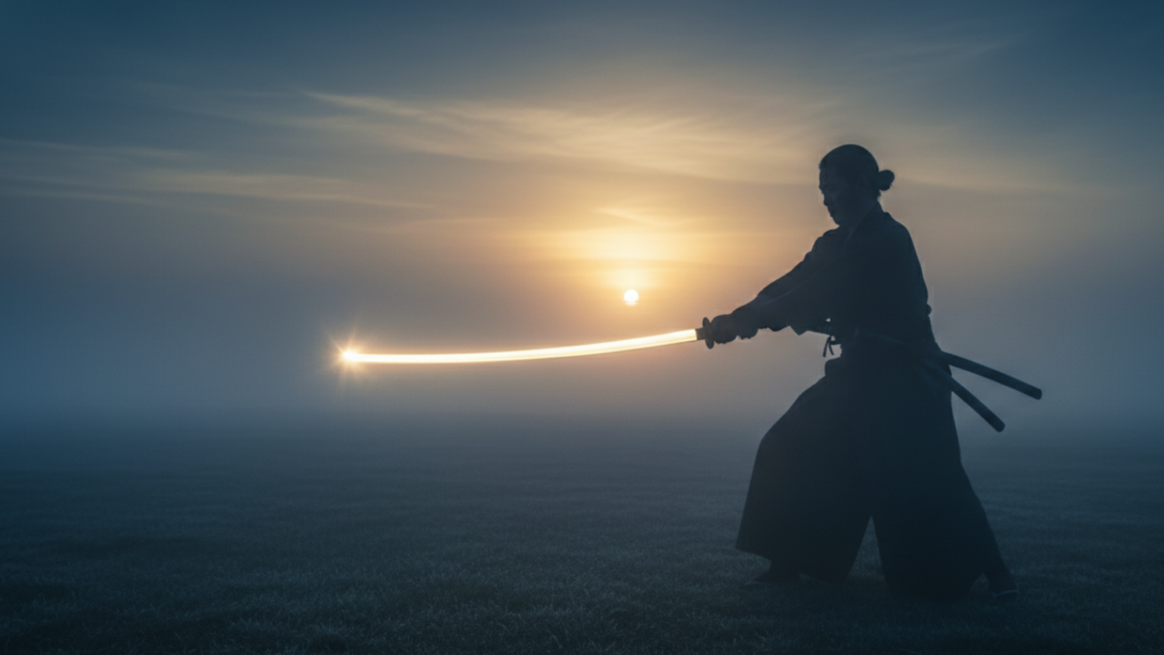 Samurais ensinam "Dez anos para afiar a espada, um momento para decidir o destino."
