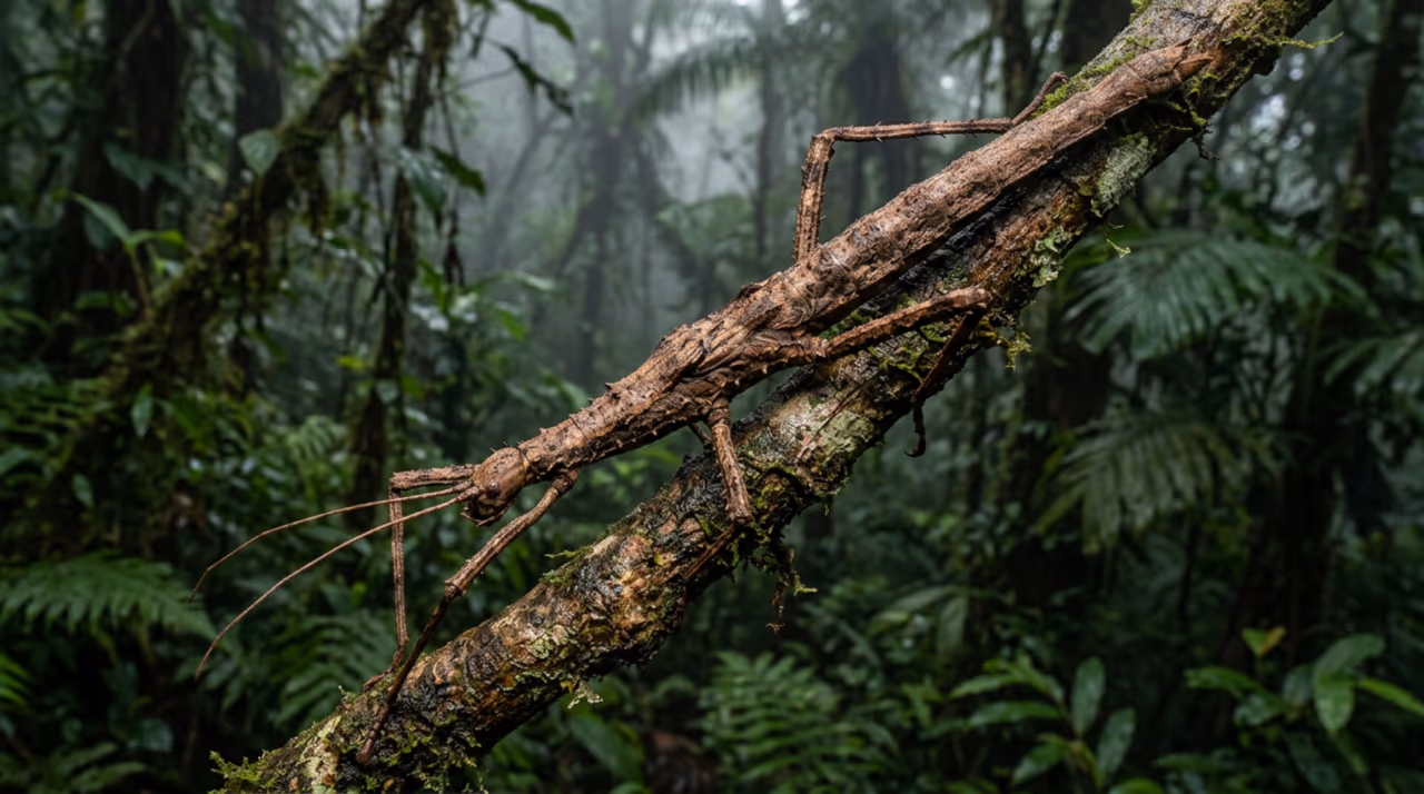 Inseto-pau alado de tamanho gigante é descoberto