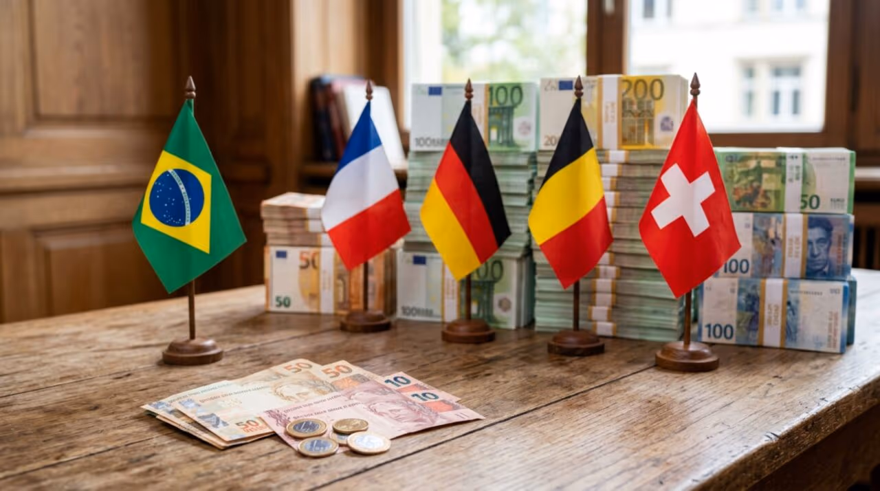 Com o salário mínimo de R$ 1.621 no Brasil, França, Suíça, Alemanha e Bélgica apresentam valores muito mais altos