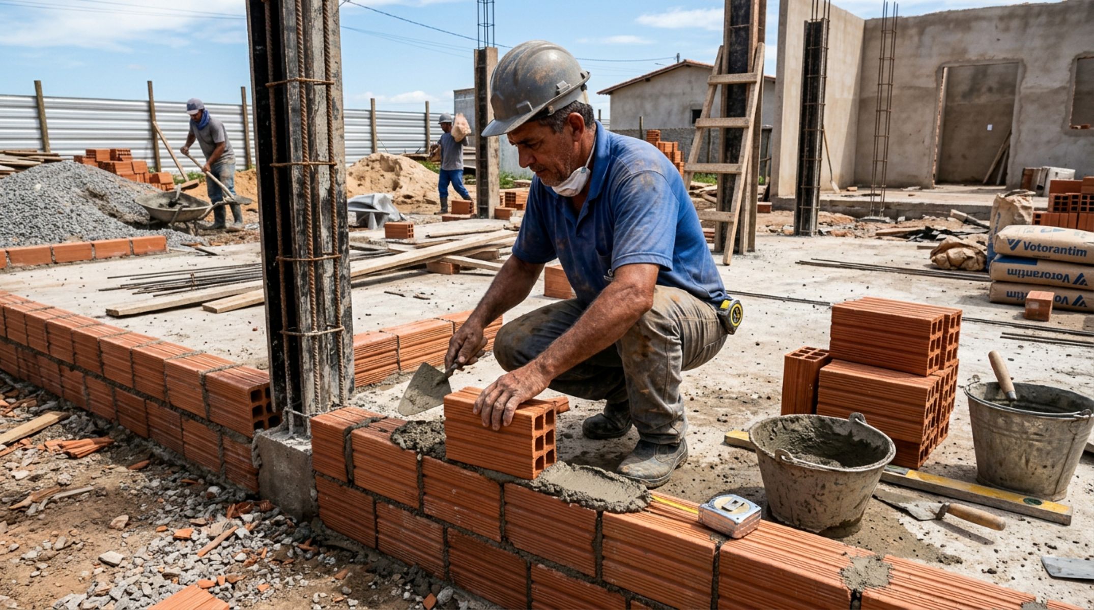 Quanto um pedreiro cobra em 2026 para construir uma casa simples de 3 quartos?