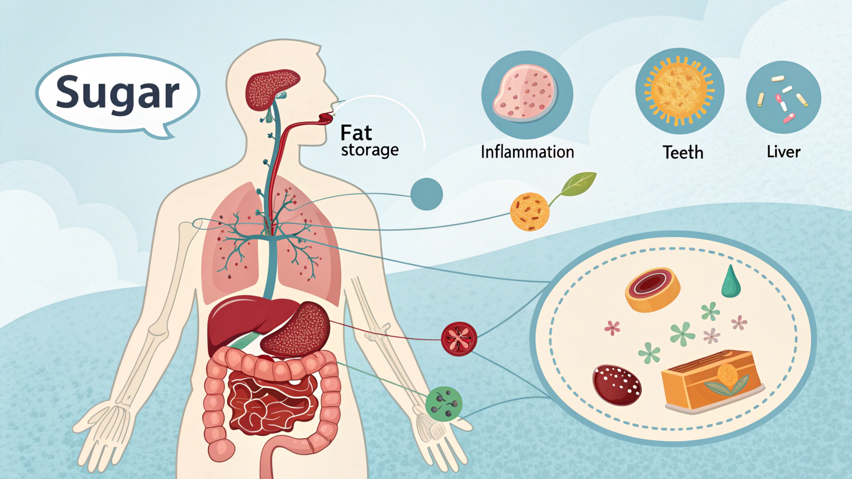 Isso é o que o açúcar realmente faz no seu corpo