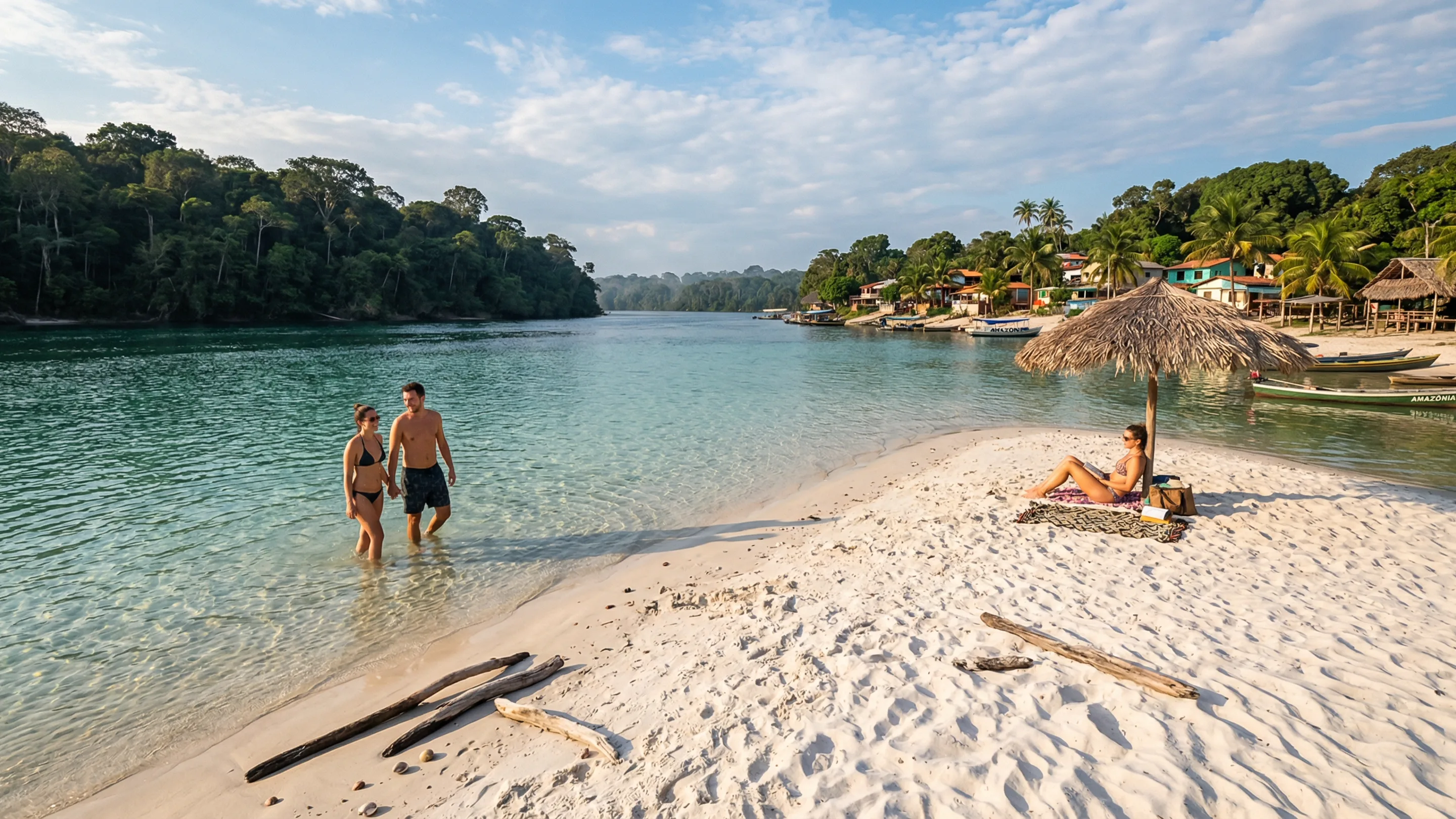 O Caribe de água doce no meio da Amazônia que o The Guardian elegeu a praia mais bonita do Brasil com areia branca e rio cristalino