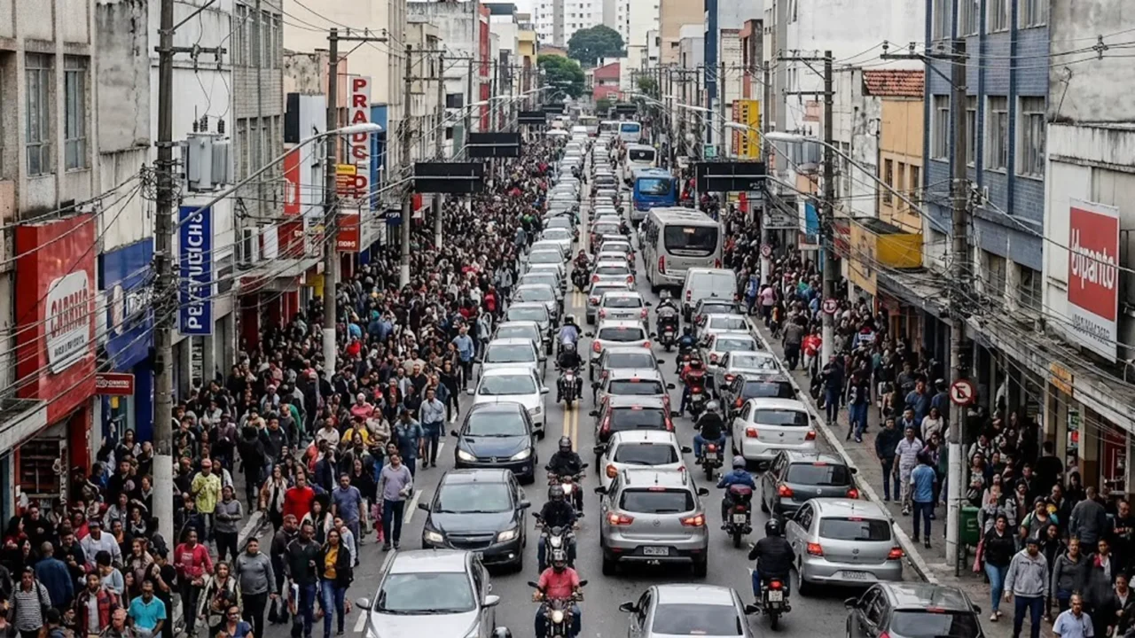 13.416 pessoas por km² e nenhum metro sequer de área rural: a cidade 100% urbana mais apertada do Brasil fica colada na capital São Paulo