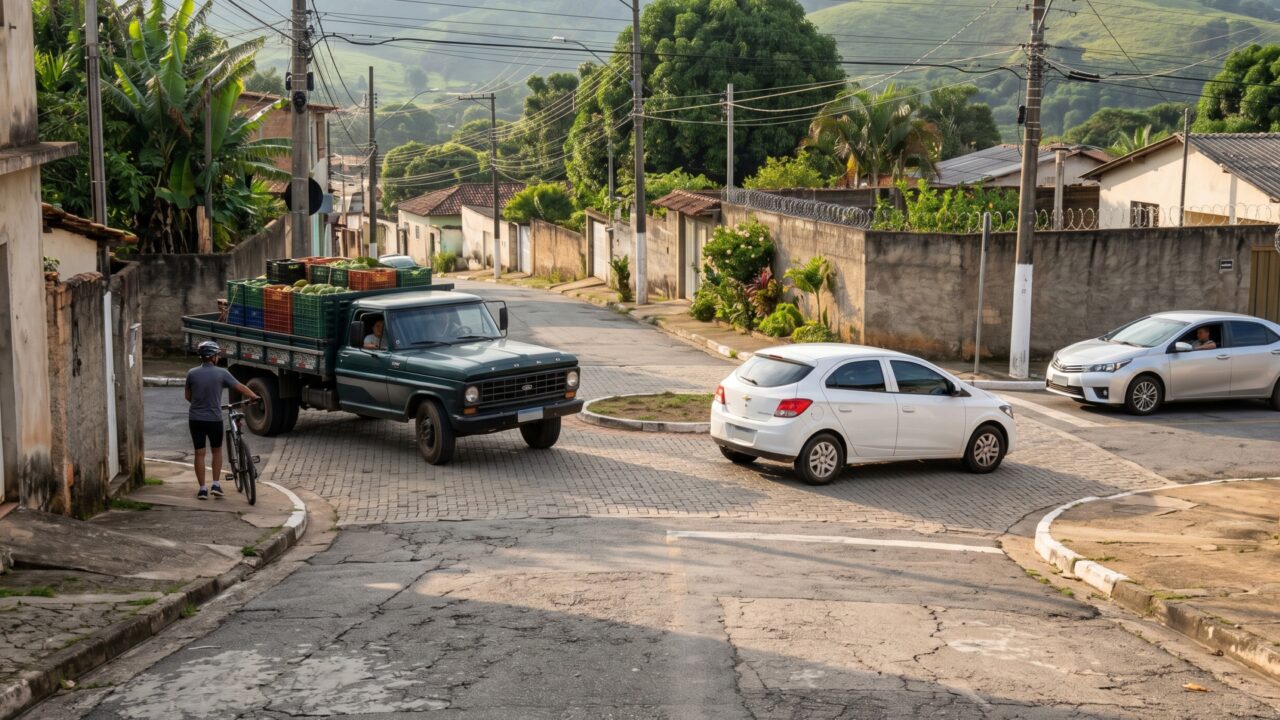 Rotatória, cruzamento sem placa e subida estreita: a regra real derruba certezas que muita gente repete