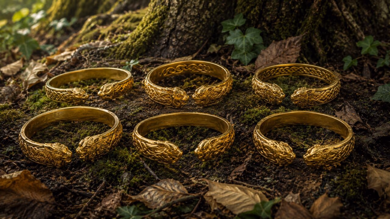 Após mil anos escondidos na terra, seis braceletes de ouro vikings revelam fortuna ligada a reis antigos