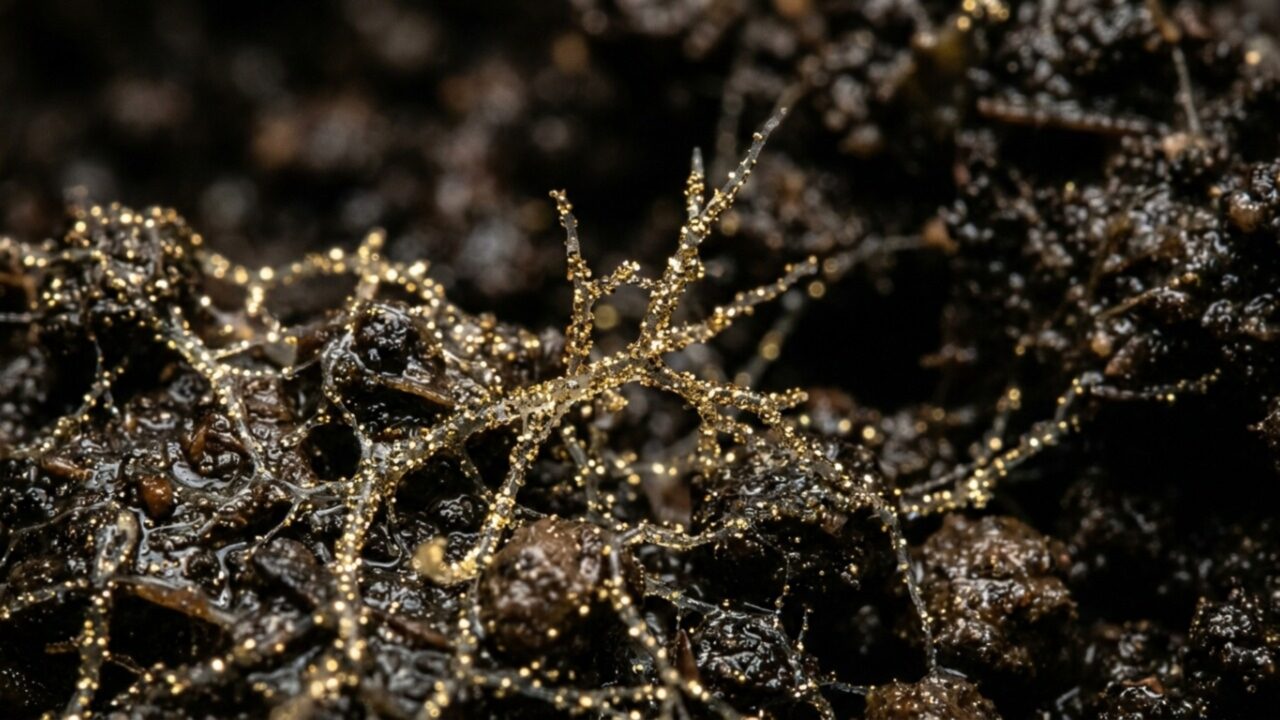 Em 2019, cientistas descobriram um fungo que se alimenta de ouro e agora planejam usar como arma principal para mineração espacial