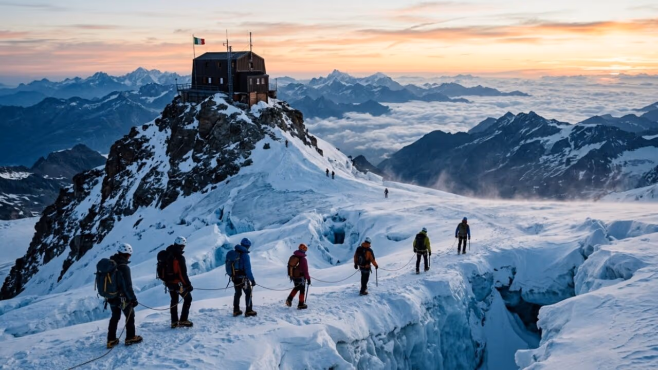 Dormindo no topo da Europa: como é passar a noite no refúgio mais alto dos Alpes a 4.554 metros de altura