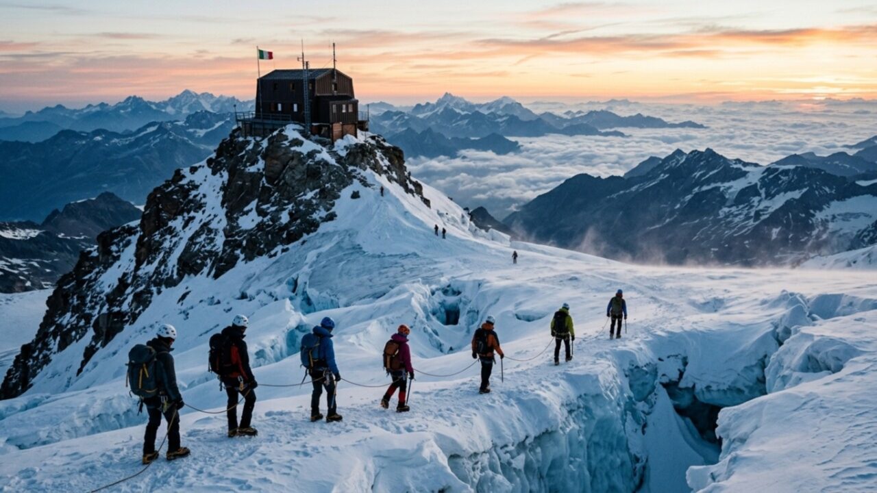 Dormindo no topo da Europa: como é passar a noite no refúgio mais alto dos Alpes a 4.554 metros de altura