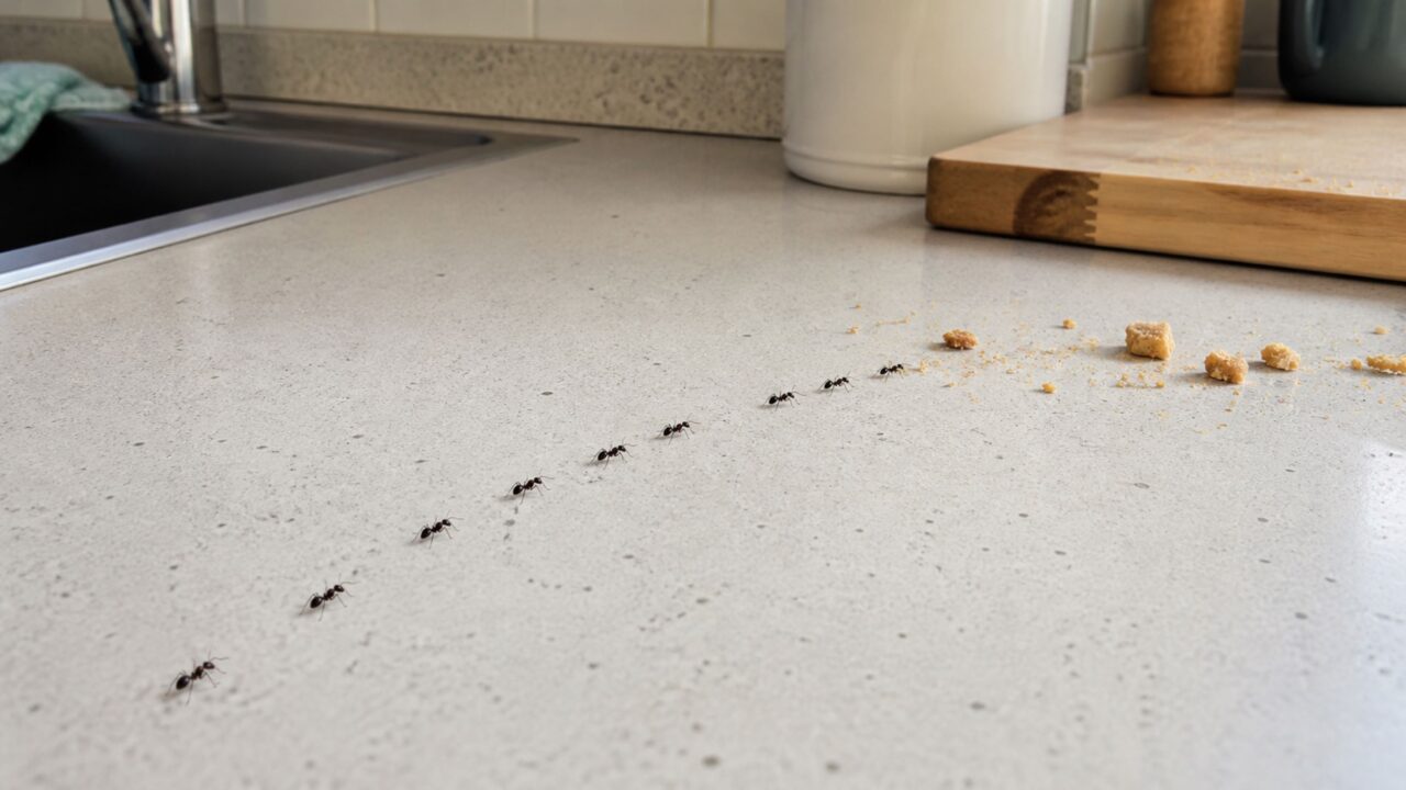 Como acabar com formigas que sempre voltam aos mesmos cantos da cozinha todos os dias