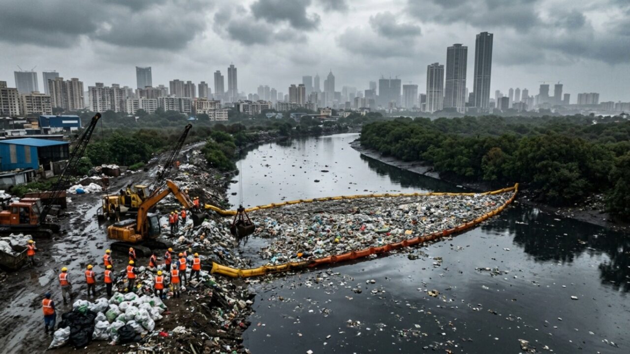 Mumbai está testando equipamento que pode ser a resolução definitiva para o problema de plásticos nos oceanos