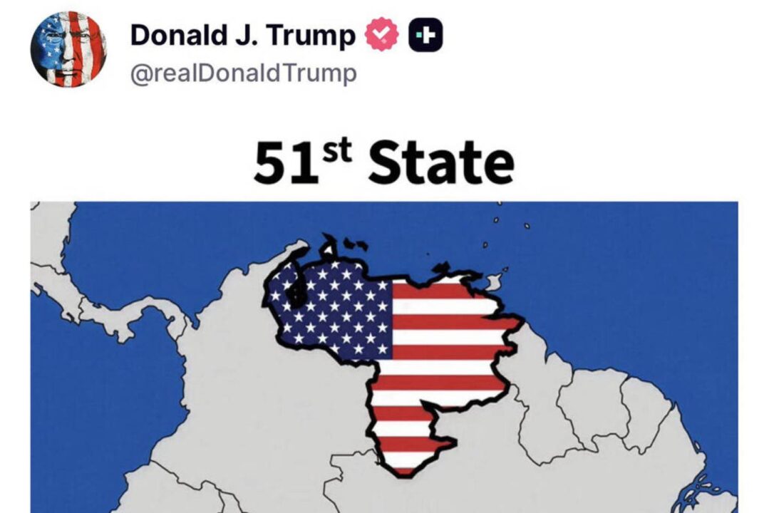 Trump publica mapa com Venezuela como estado americano