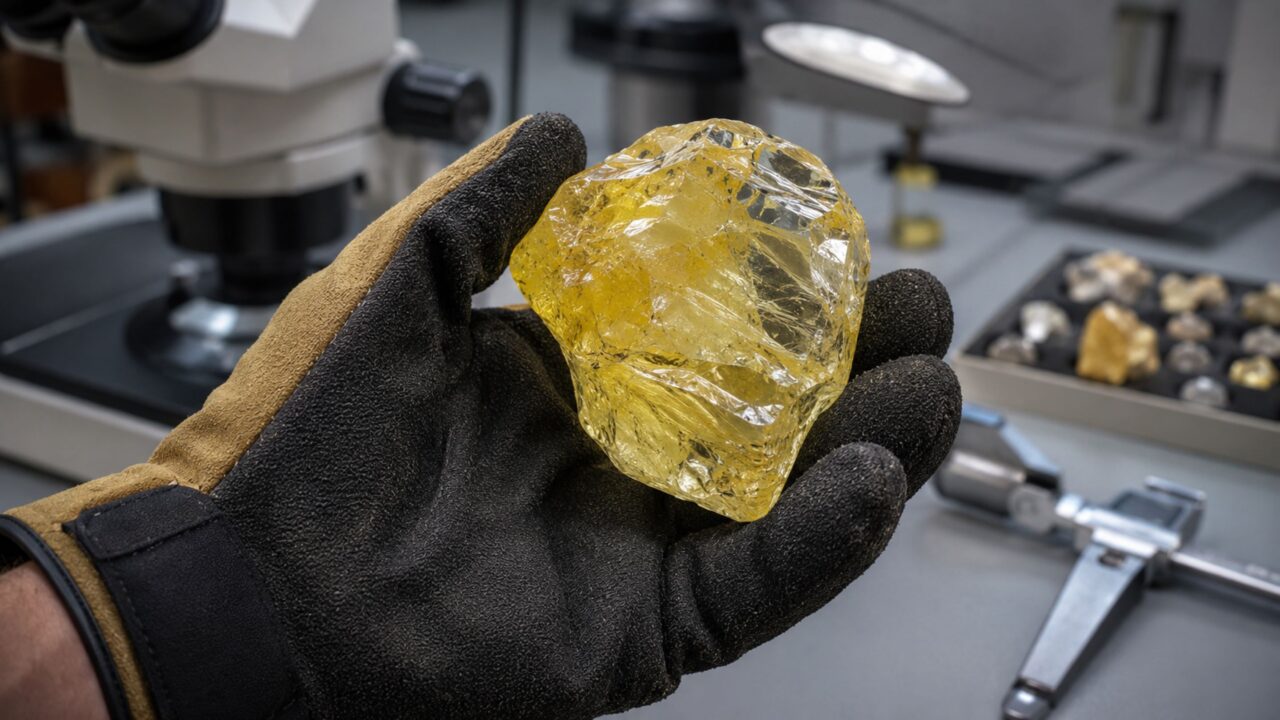 A pedra formada há bilhões de anos pode alcançar valor milionário no mercado de gemas
