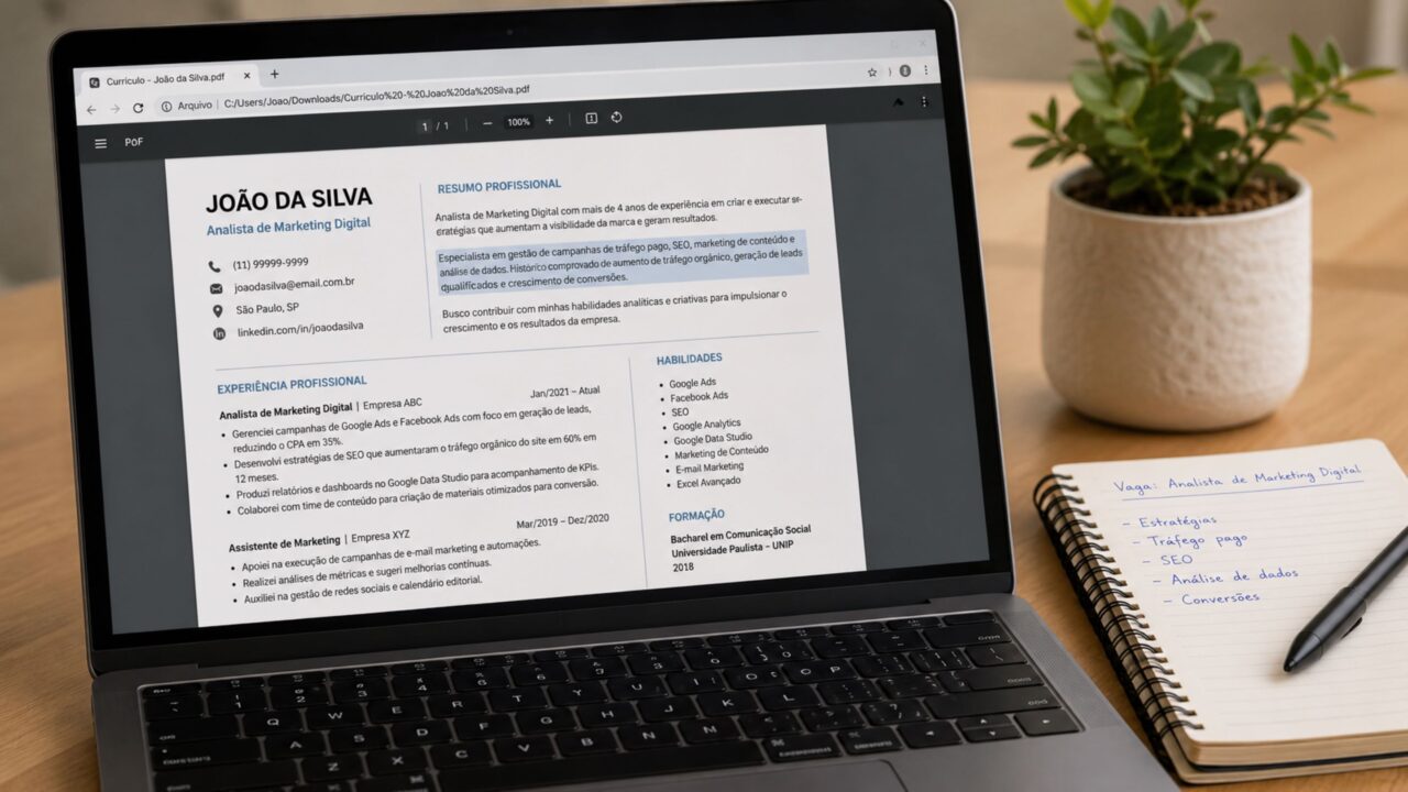 Adaptar experiências e habilidades para cada oportunidade aumenta a clareza da candidatura