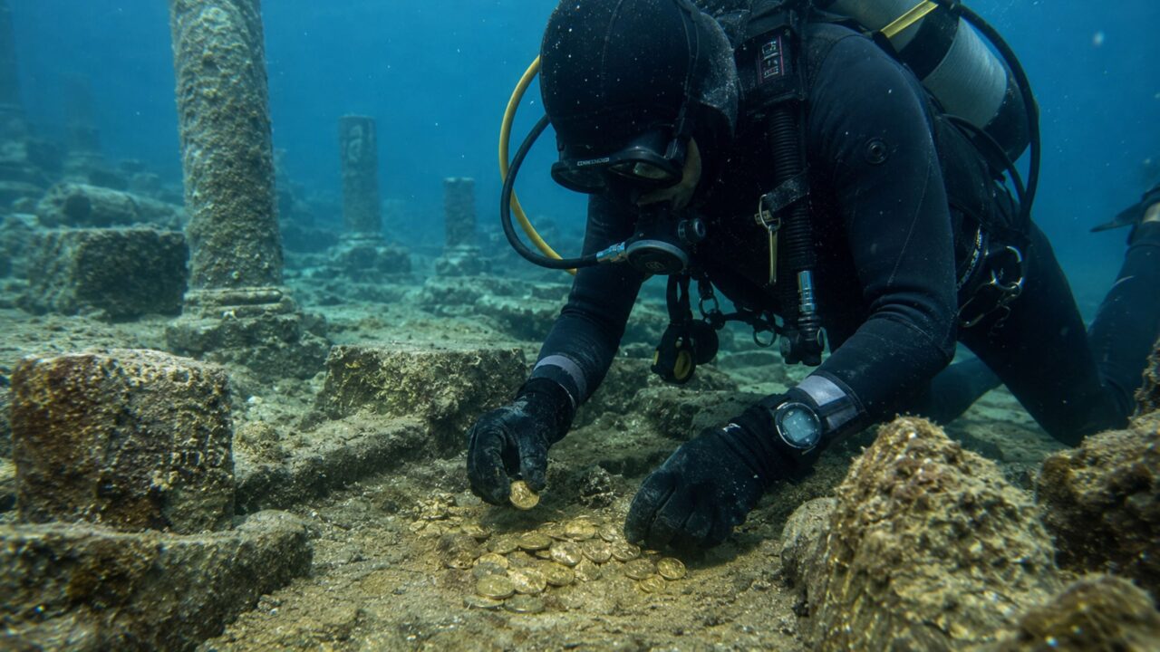Como mergulhadores amadores acharam 2 mil moedas de ouro no fundo do mar em Israel