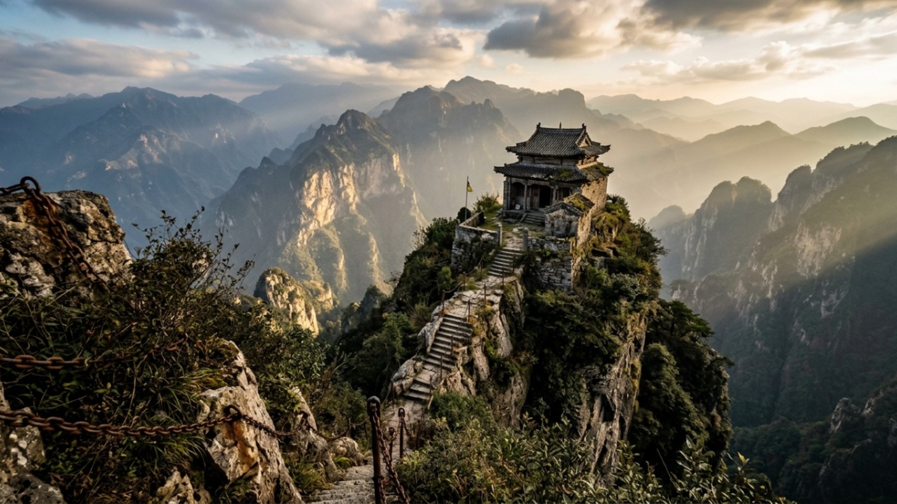 Casa isolada no alto de montanha chinesa intriga moradores e exige escalada perigosa para ser alcançada