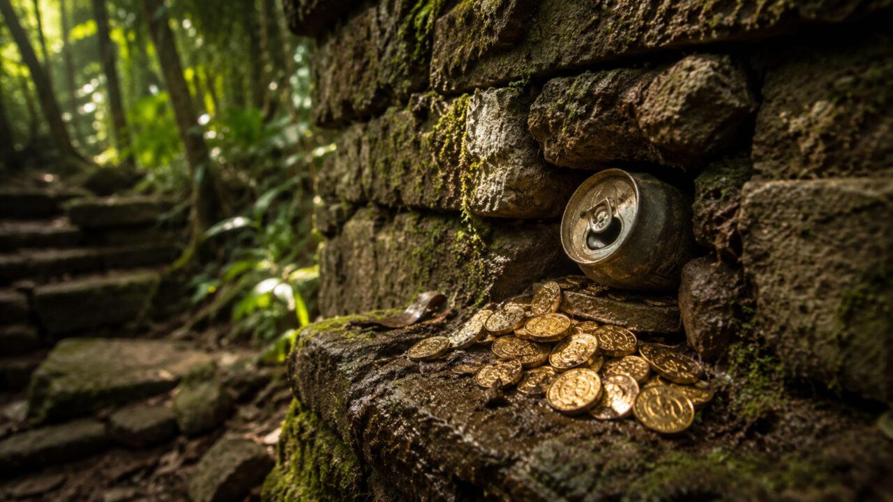 O tesouro de moedas de ouro encontrado em uma floresta e o mistério de quem escondeu tudo