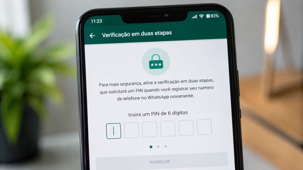 A proteção por PIN adiciona uma camada extra de segurança contra tentativas de acesso à conta
