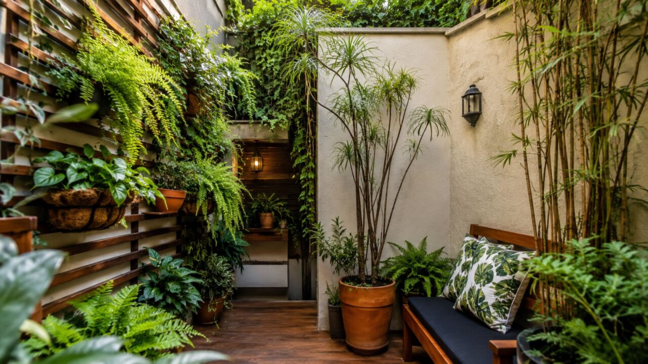 Ideias de jardim que economizam espaço e são perfeitas para seu quintal pequeno