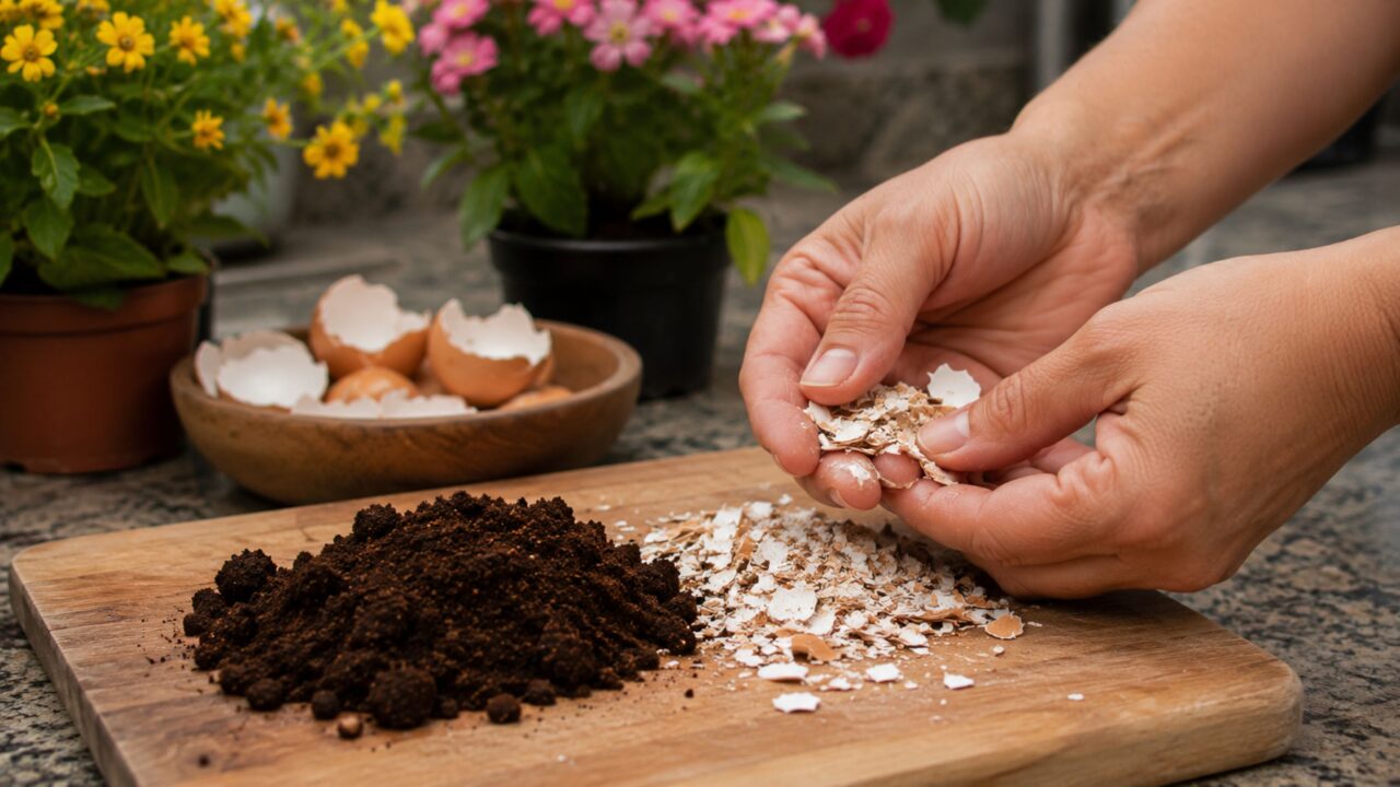 O adubo caseiro que transforma resto de café e casca de ovo em força para suas flores