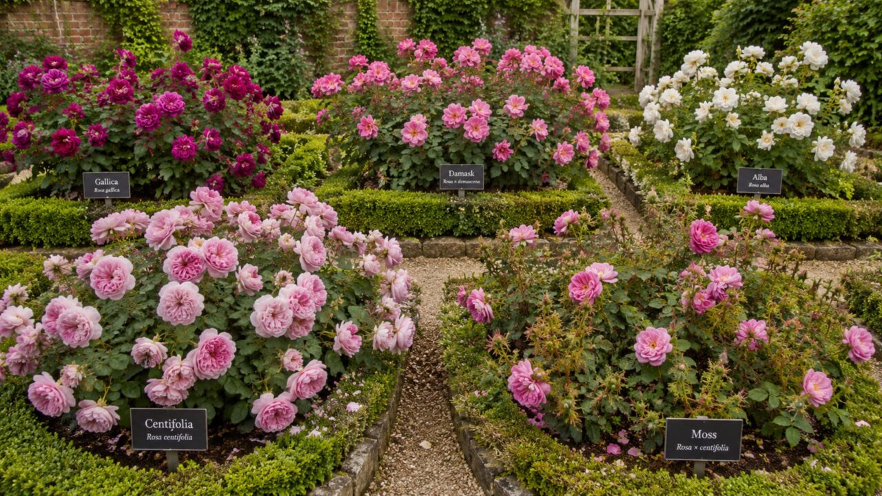 As 5 famílias de rosas antigas que explicam por que algumas flores parecem ter saído de jardins de castelo