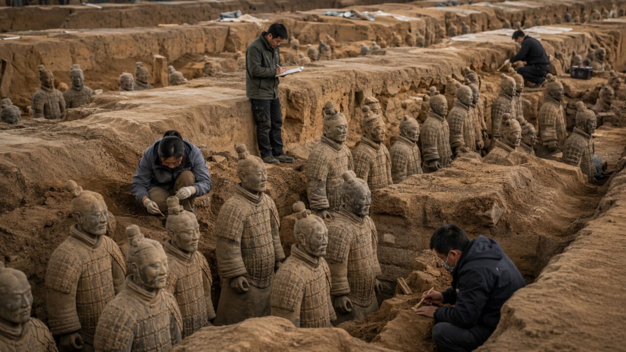O Exército de Terracota e a descoberta dos 8 mil guerreiros de argila achados por camponeses