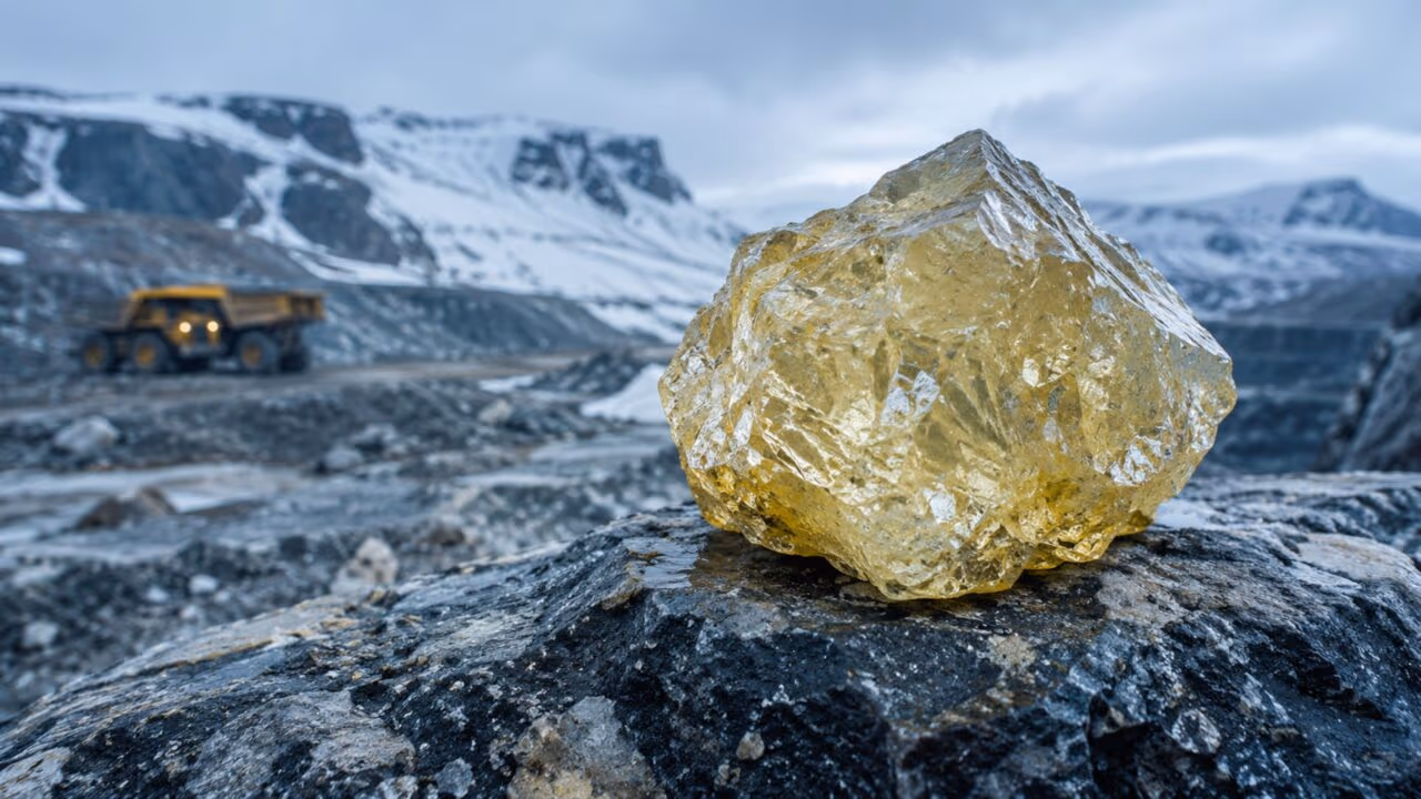 O diamante amarelo escondido por 2 bilhões de anos no Círculo Polar que pode valer 30 milhões de dólares