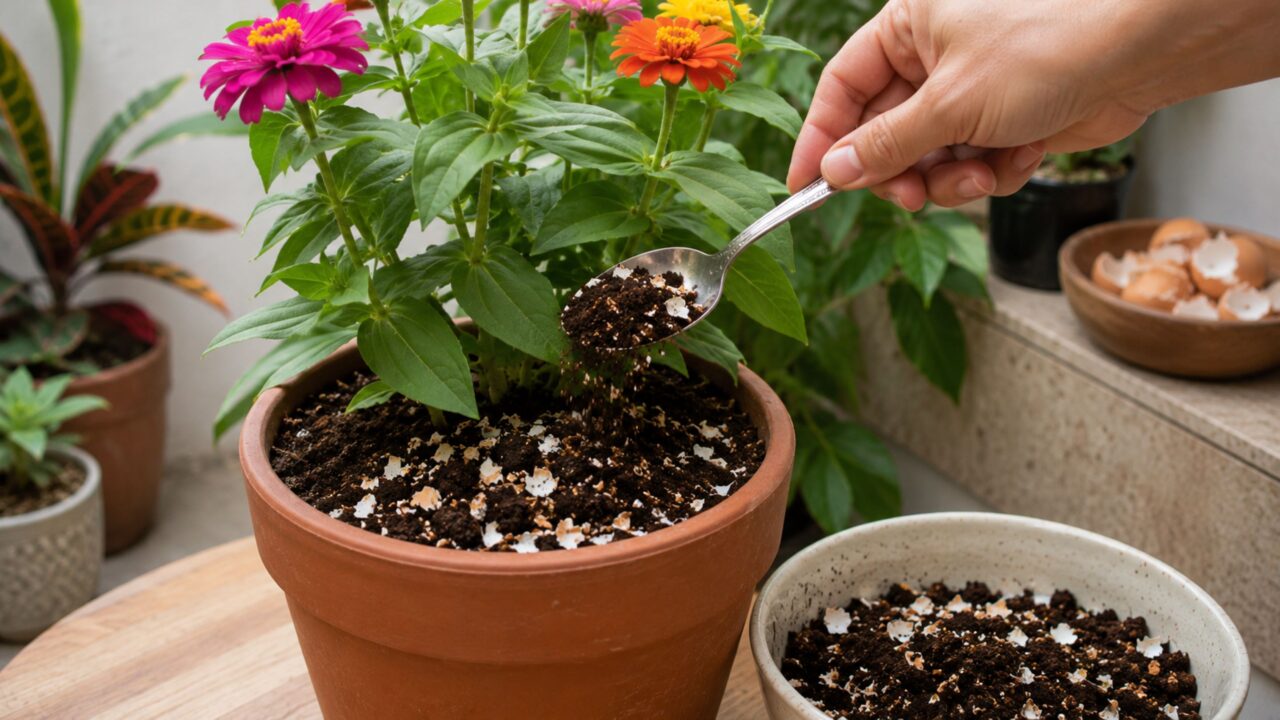 O adubo caseiro que transforma resto de café e casca de ovo em força para suas flores