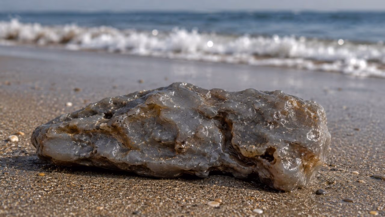 O âmbar cinzento que parece lixo na praia pode valer uma fortuna e pouca gente sabe