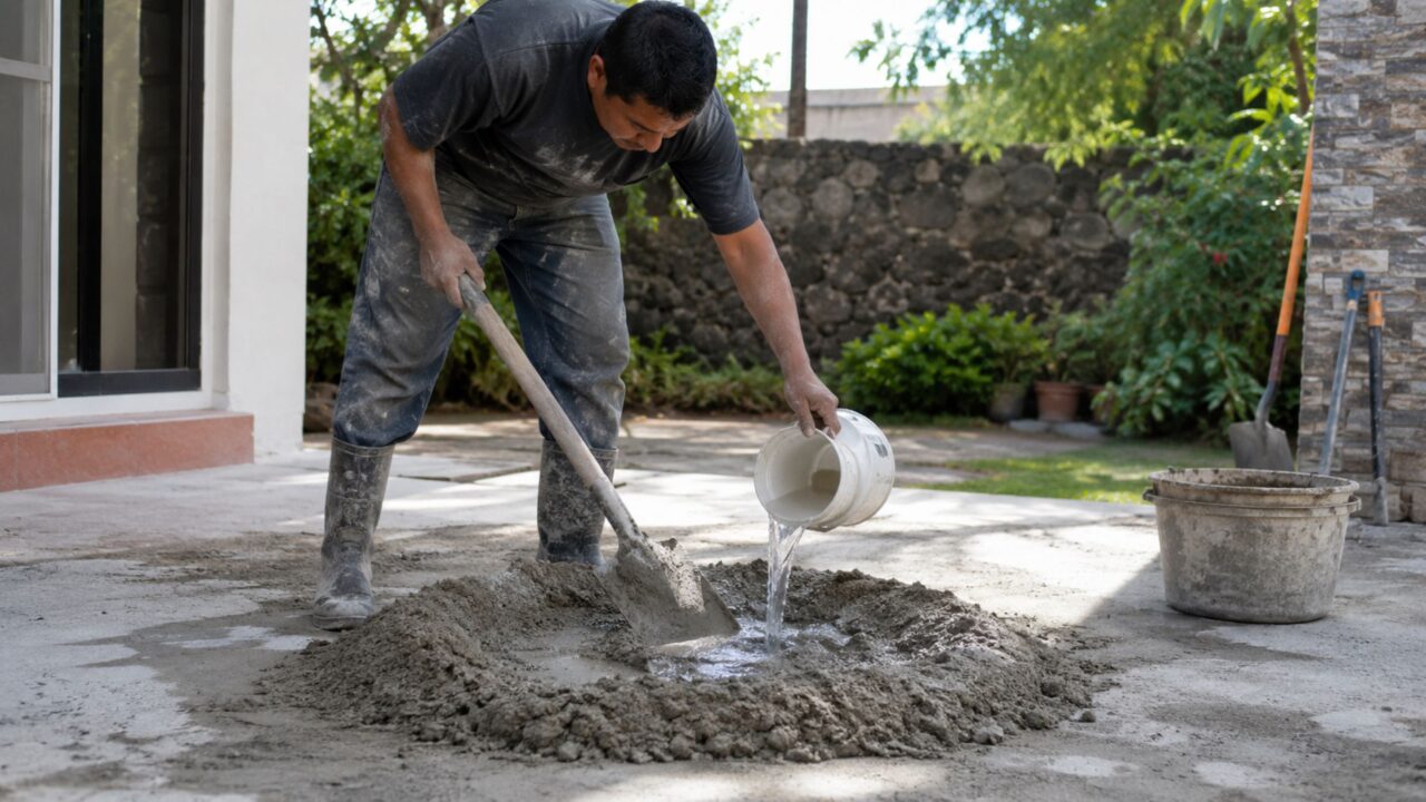 Quantidade correta de água evita concreto fraco ou difícil de trabalhar