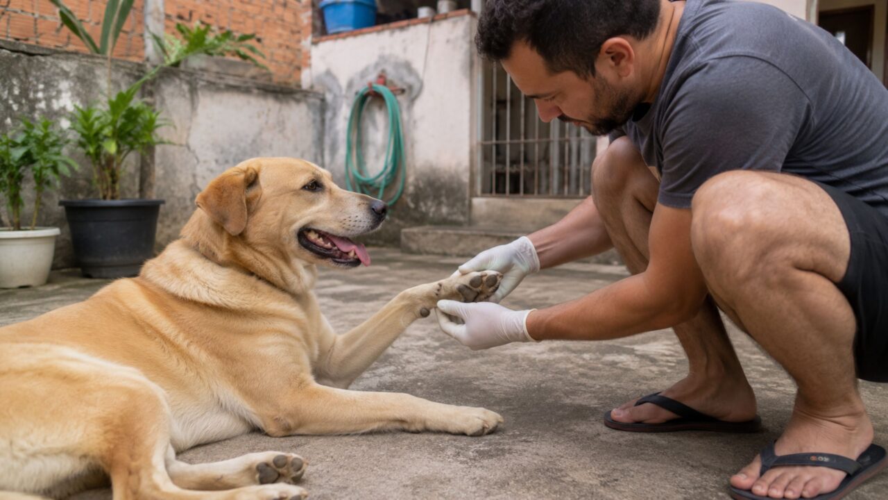 Verificar pets e roupas depois de áreas com mato ajuda a prevenir novos contatos com carrapatos.