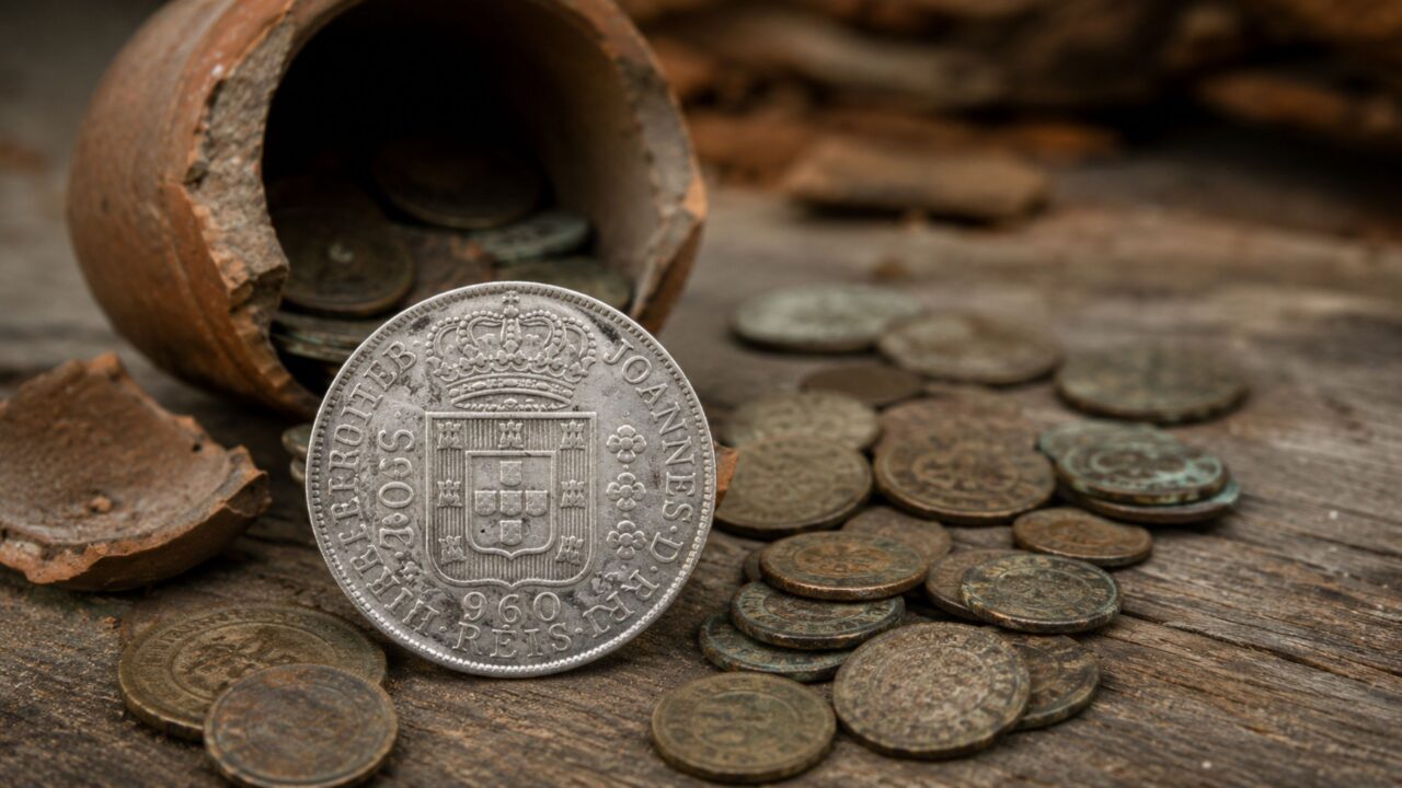 Cofre com moedas raras do Brasil colonial é encontrado por lavrador no Tocantins e surpreende pesquisadores