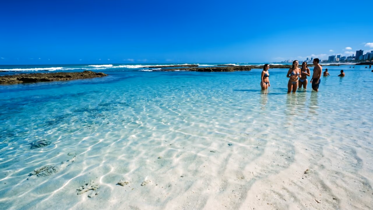 A cidade onde o mar mantém temperatura agradável durante todo o ano e as piscinas naturais permitem banhos relaxantes diariamente