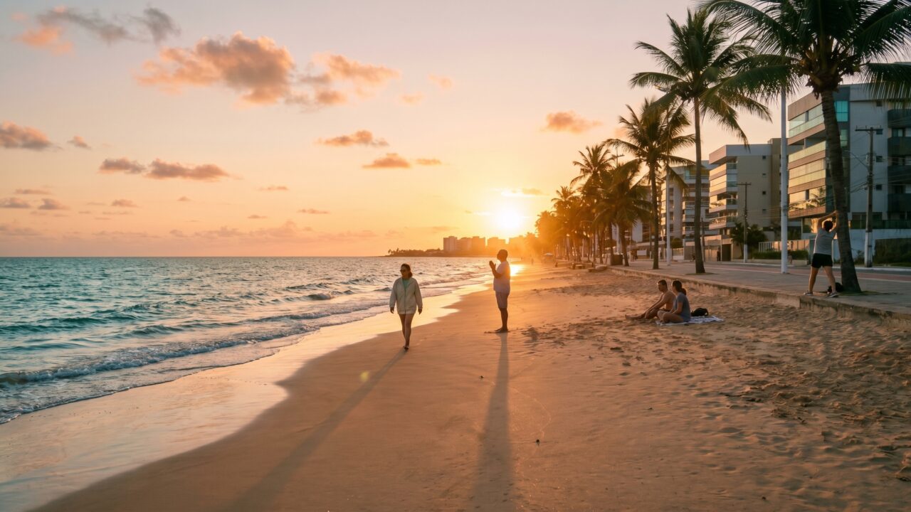 Onde o dia começa mais cedo e o banho de mar nunca é cancelado: a capital nordestina líder em qualidade de vida com sol nascente e água sempre agradável