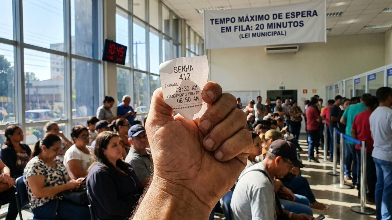 O que a legislação define sobre o tempo máximo que um cliente pode aguardar na fila do caixa