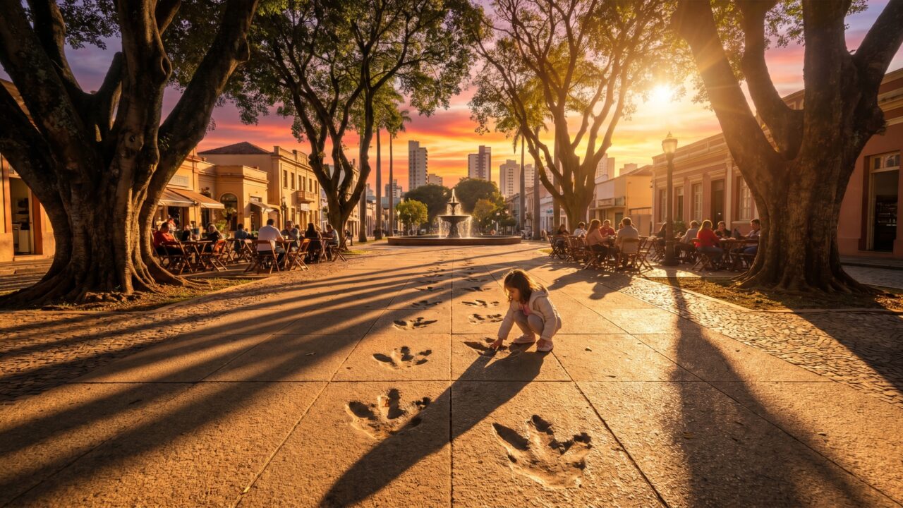 Pegadas de dinossauros de 135 milhões de anos nas calçadas: a Morada do Sol no interior paulista é a 3ª melhor cidade brasileira para viver entre as de médio porte