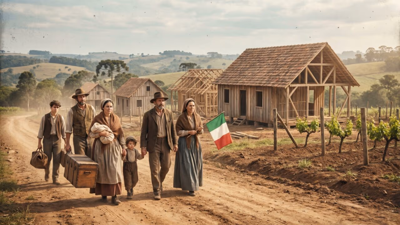 Há 150 anos, em 1875, famílias italianas chegaram com malas simples e fundaram a cidade brasileira onde até hoje se ouve um dialeto italiano nas ruas