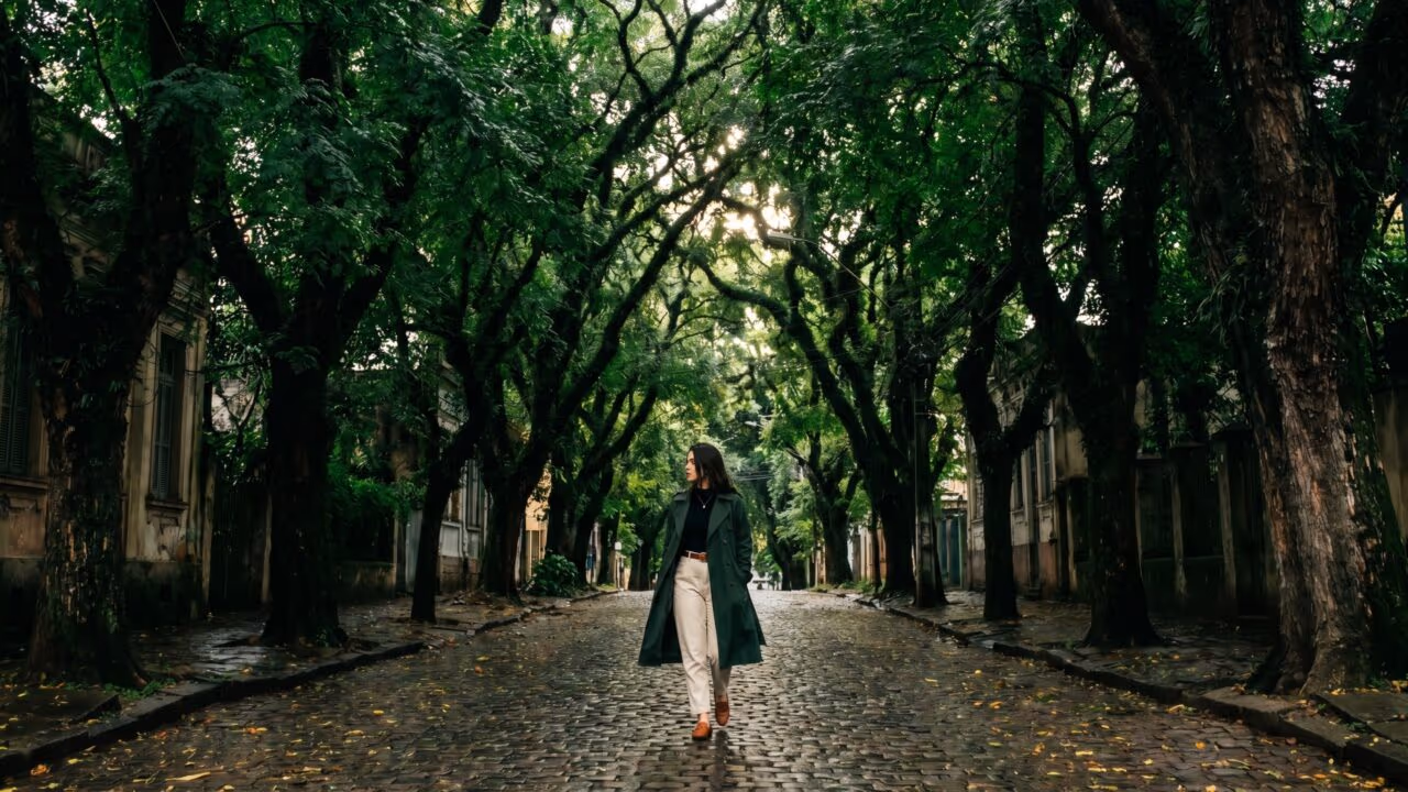 Parece cenário de filme, mas é no Brasil: a rua mais bonita do mundo, com 500 metros e 156 árvores que formam um túnel verde em uma capital